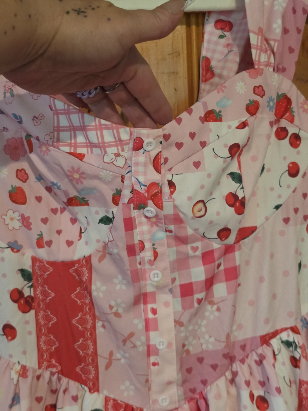 Pink Cherry Patchwork Sundress - Picture 7 of 16